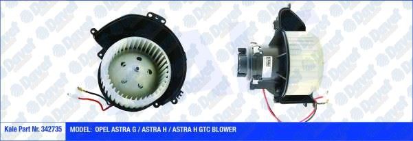 KALE 342735 Kalorifer Motoru Opel Astra G / Astra H / Astra H Gtc (12v)